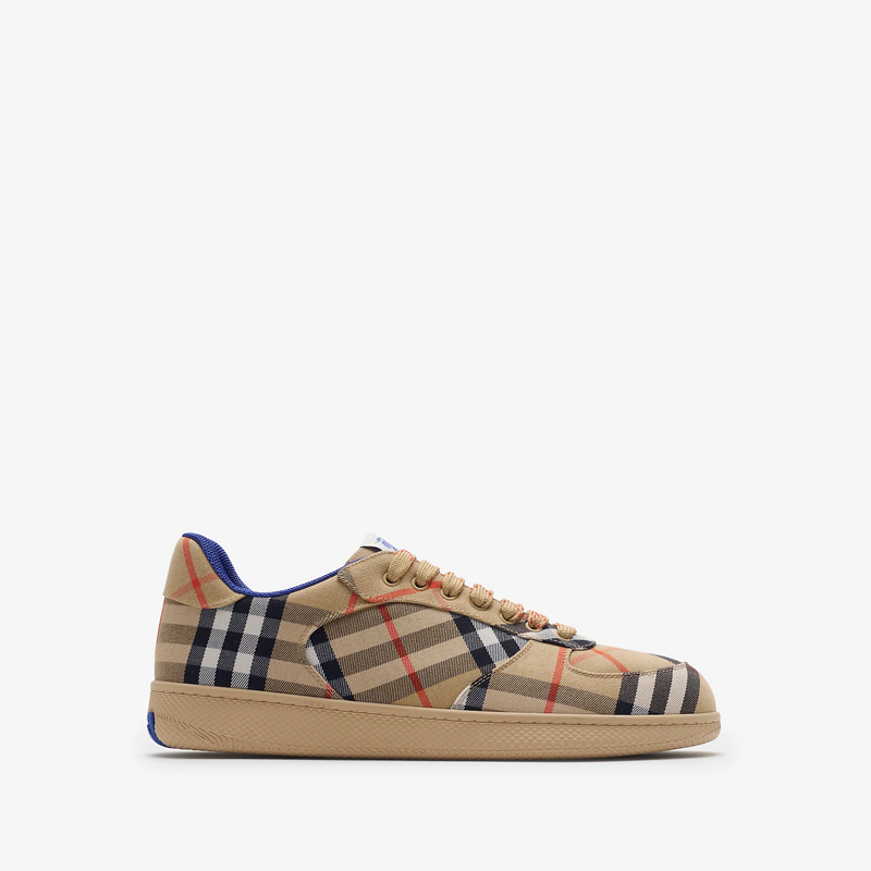 【二】BURBERRY 巴宝莉 男士马术骑士徽章标签 Terrace 格纹运动鞋 格子 8095276 B9368