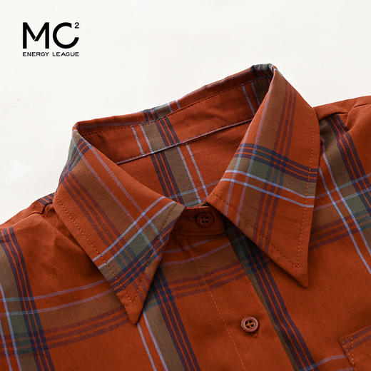 女装翻领垫肩无袖下摆抽绳格子款衬衣-28219C4223008 商品图1