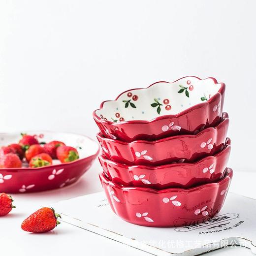 甜品网红碗碗可爱沙拉吃樱桃陶瓷碗早餐日式饭碗家用 小碗水果INS 商品图2