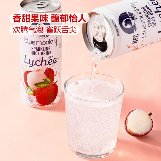 MM 山姆 Blue Monkey越南进口 荔枝果汁气泡饮料（碳酸饮料）330ml*16 商品图2
