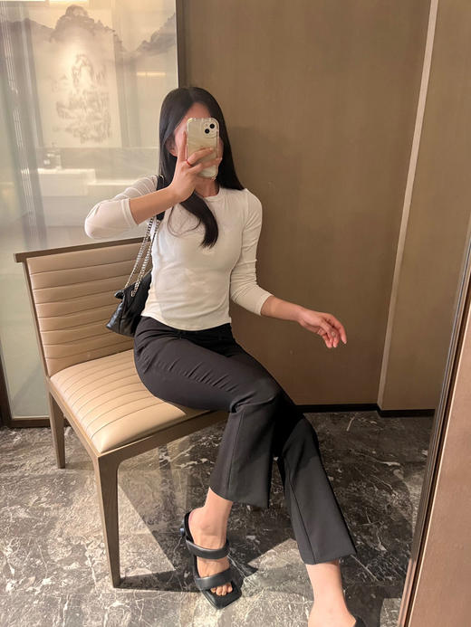 M家 春夏微弹修身微喇九分裤 商品图2