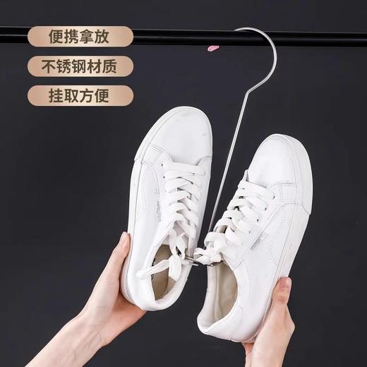 窗台晒鞋架晾神器不锈钢挂钩家用室外子鞋架户外阳台晾衣凉鞋防风 商品图2
