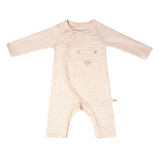 ANNIEWIN棉绿香格里【有机彩棉】狗狗表情插肩连体衣（66、73、80尺码可选） 商品图1