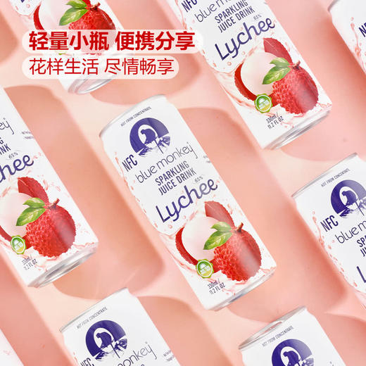 MM 山姆 Blue Monkey越南进口 荔枝果汁气泡饮料（碳酸饮料）330ml*16 商品图6