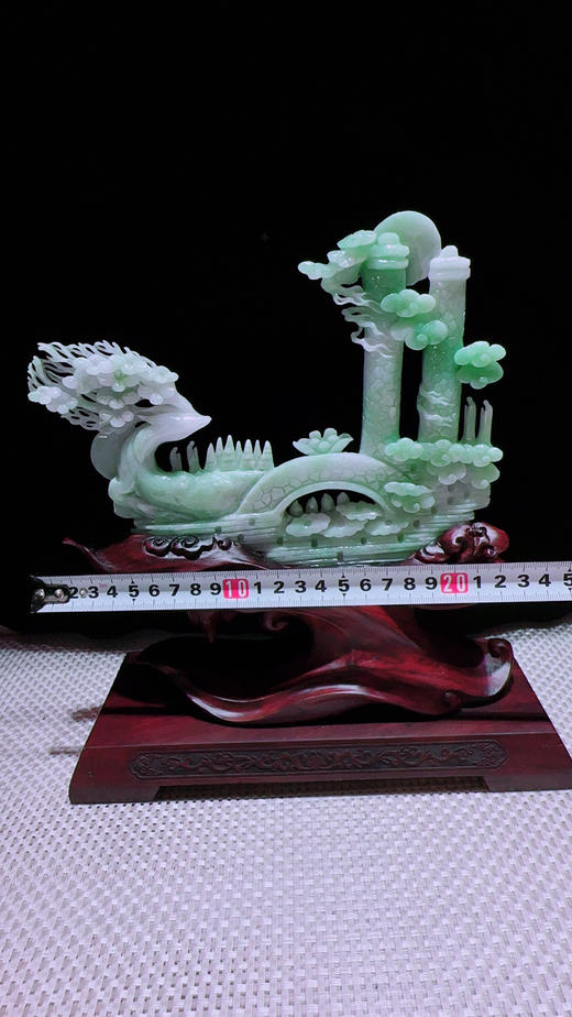 620884翡翠摆件【一路发财 一路相伴 鹿鸣蝉音】 商品图1