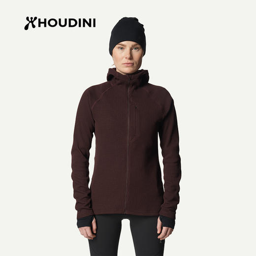 HOUDINI胡丁尼Pace Flow Houdi疾速女户外春秋网眼透气连帽衫外套 830012 商品图4