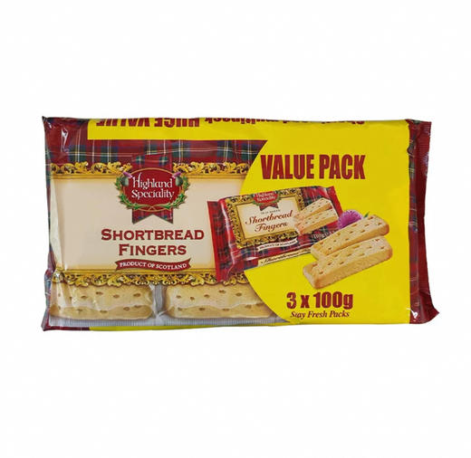 英国 苏格兰甜酥手指形饼干-3x100g 商品图0