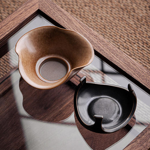 高档茶器茶叶陶瓷窑变功夫茶具配件家用茶漏苍山滤泡茶茶滤过滤网 商品图4
