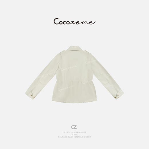 COCO ZONE 100棉高级感工装风百搭收腰翻领外套ACD1A0307 商品图1