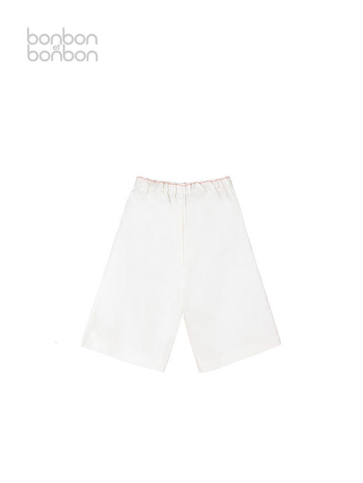 白色棉麻阔腿裤 商品图1