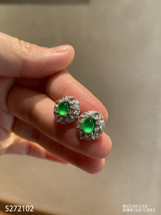 5272102，蛋面耳钉。具体价格微信咨询 商品图1