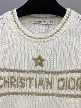 D家 新款提花字母logo星星💫圆领短袖针织衫毛衣