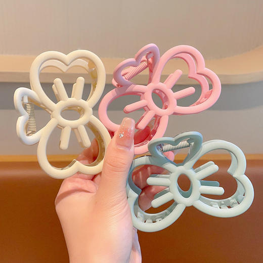 鲨鱼后脑勺甜美蝴蝶结盘发抓夹发卡可爱发夹发小女孩夹碎不伤儿童 商品图1