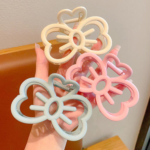 鲨鱼后脑勺甜美蝴蝶结盘发抓夹发卡可爱发夹发小女孩夹碎不伤儿童 商品图0