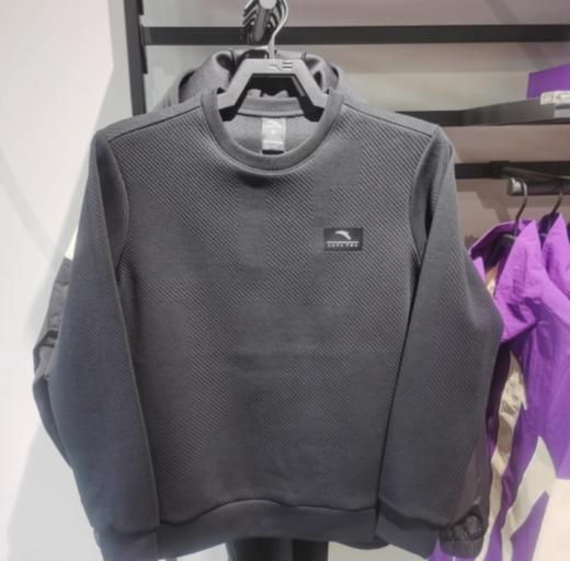 安踏2025年春季新款运动套头衫卫衣男宽松保暖长袖上衣152517740 商品图1