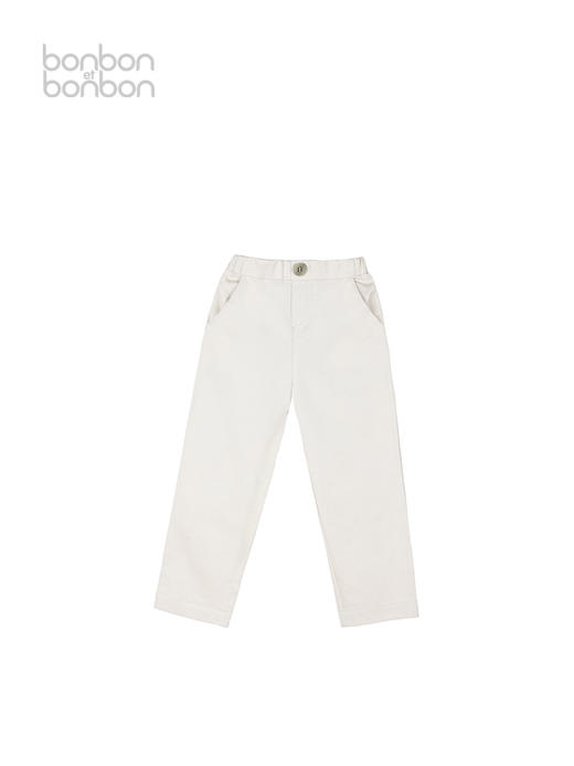 百搭浅卡其斜纹长裤 商品图1