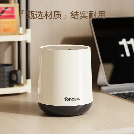 垃圾桶创意茶几带盖家用按压轻奢大号书房办公室垃圾桶式客厅桌面 商品图3