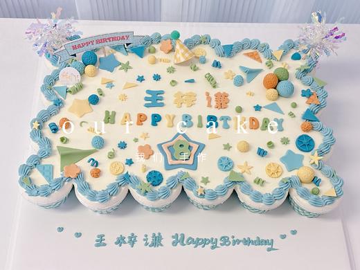 方形儿童杯子组合卡通蛋糕-无夹心内有卡仕达酱-低糖无添加 商品图0