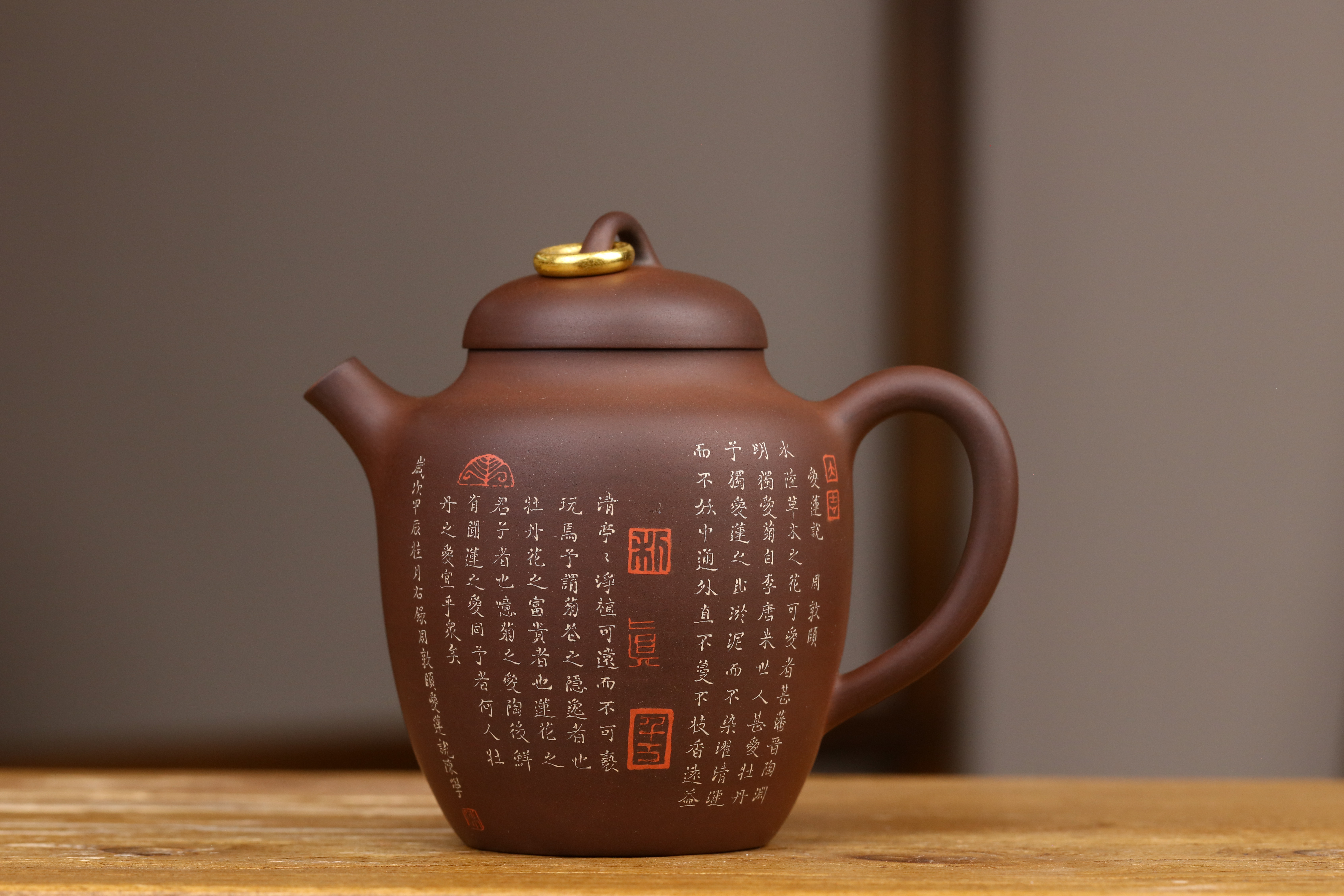 云南建水紫陶纯手工名家制作陈学壶