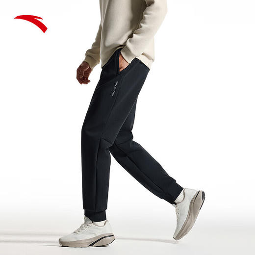 安踏（ANTA）运动卫裤男士春季新款黑色收口束脚裤健身跑步长裤152517304 商品图1