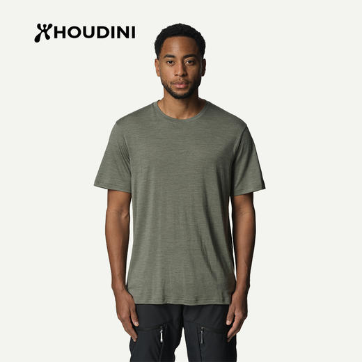 HOUDINI胡丁尼 Activist Tee 积极 男款美利奴羊毛短袖T恤237874 商品图5