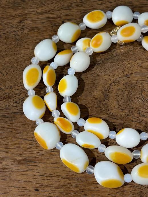 籽料金黄沁白玉随形珠项链，顺丰包邮 商品图10