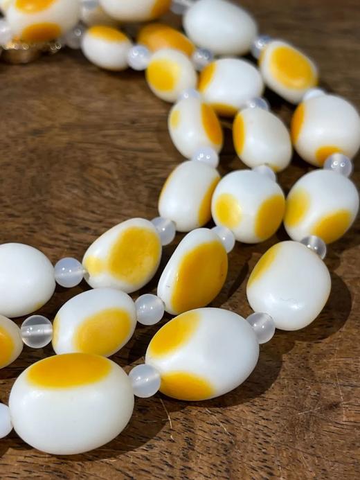 籽料金黄沁白玉随形珠项链，顺丰包邮 商品图6