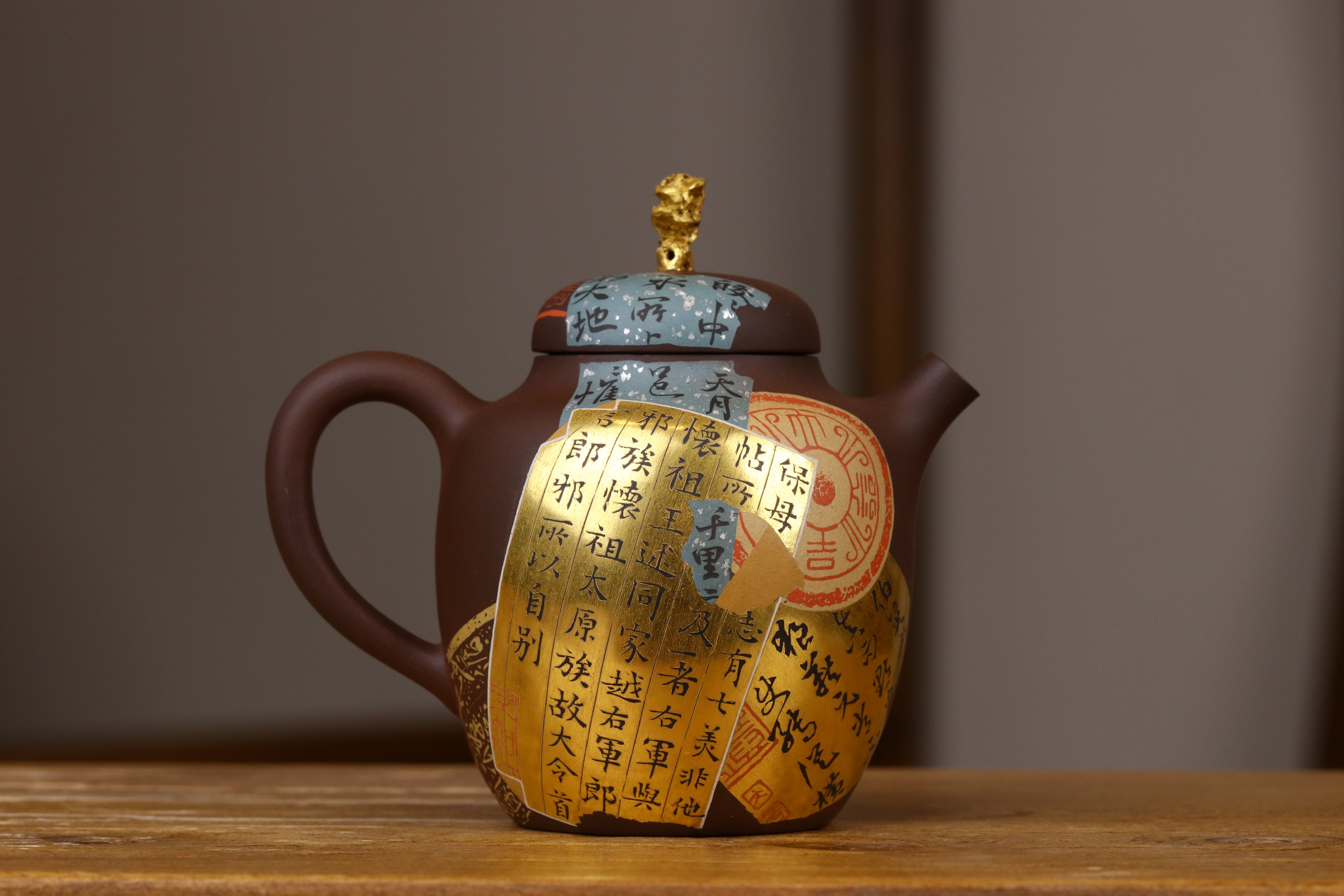 云南建水紫陶纯手工名家制作陈学壶