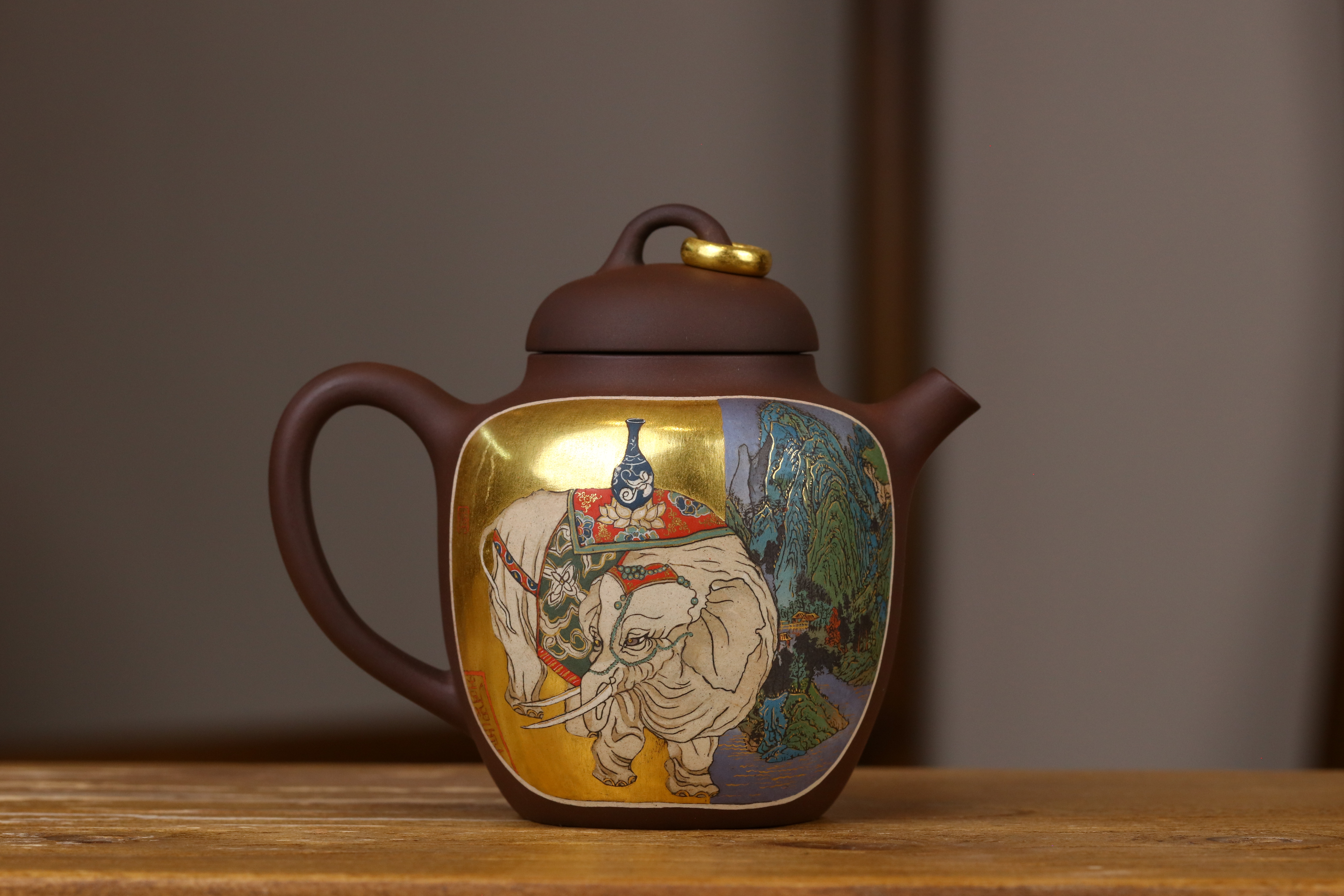 云南建水紫陶纯手工名家制作陈学壶