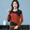 CC-QQH-9182时尚圆领拼色长袖毛衣女士2025年春秋季宽松设计感针织打底衫上衣 商品缩略图3