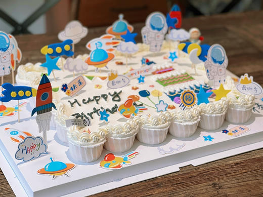 宇航员主题杯子蛋糕30枚 商品图1
