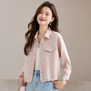 CC-J6677短款长袖衬衫女宽松春秋季2025新款工装上衣小个子短款夹克外套 商品缩略图3