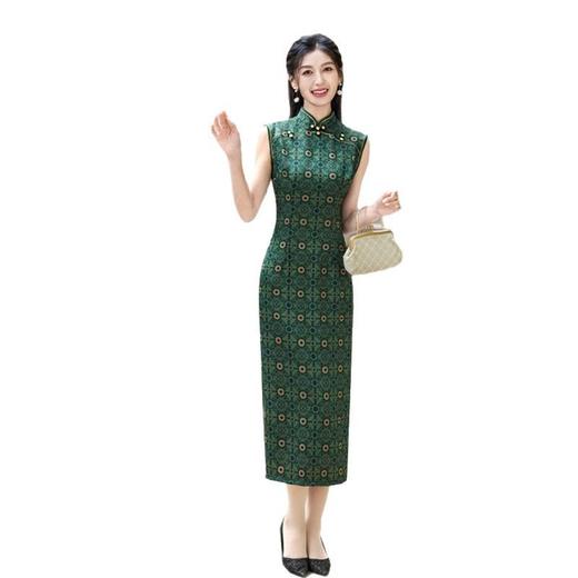 GX长款无袖旗袍2025春新款复古国风年轻女士日常可穿旗袍裙 商品图4