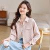 CC-J6677短款长袖衬衫女宽松春秋季2025新款工装上衣小个子短款夹克外套 商品缩略图0