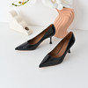 经典鲨2025年春季新品优雅尖头裸色一脚蹬气质细高跟鞋子女KW198-517011 商品缩略图3