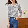 CC-ML-2558小香风针织t恤女长袖2025年春季新款百搭内搭打底衫春秋短款上衣 商品缩略图0