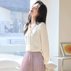 VICTORIA&VERA春季“云艾诺丝”系列亲肤舒适仿醋酸胸口立体花绑带肌理衬衫 商品缩略图3