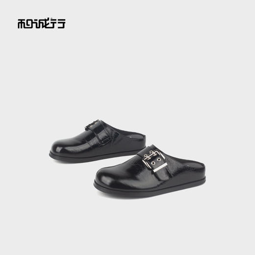 和诚行 2025夏季新款时尚平底包头拖鞋女一脚蹬百搭穆勒鞋0070560 商品图2