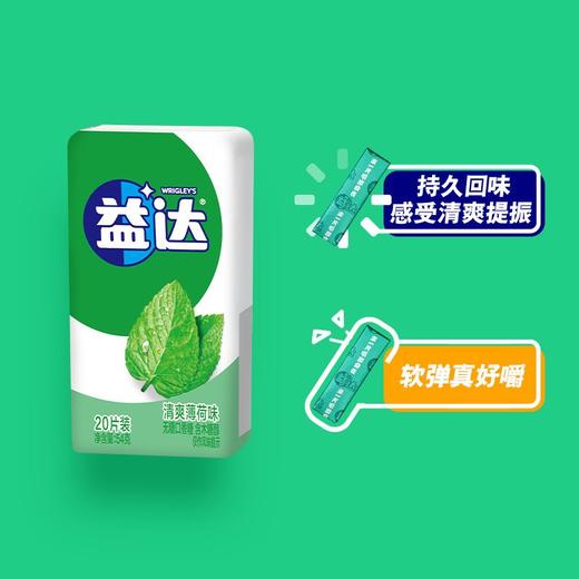 益达清爽薄荷味无糖口香糖 20片装 54g 商品图1