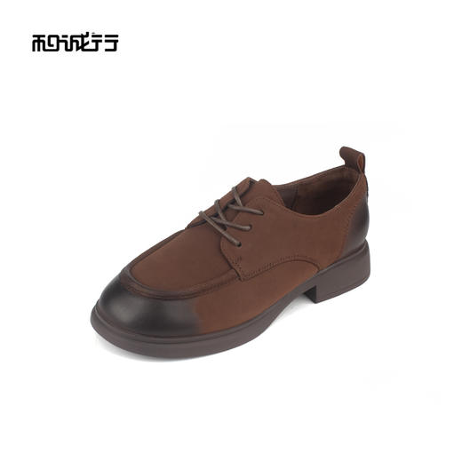 和诚行 2024秋冬新款复古时尚美拉德皮鞋女通勤百搭休闲鞋0810252 商品图1