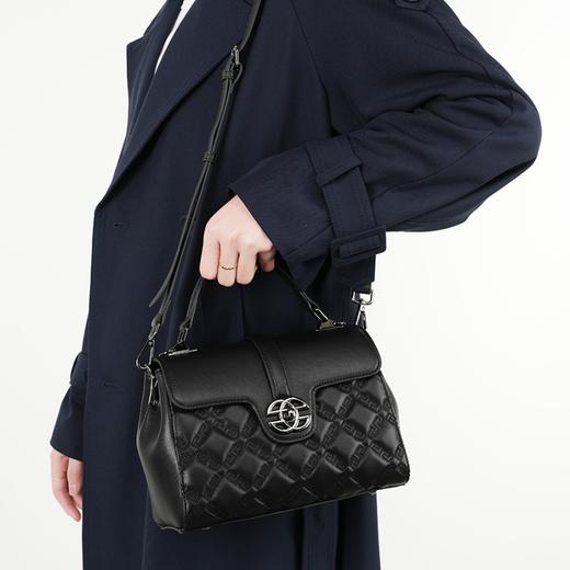 时尚优雅头层牛皮大容量斜挎包手提包 商品图2