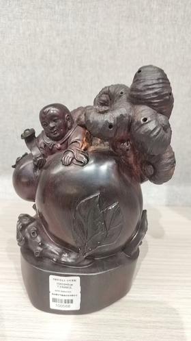 福寿双全摆件/小叶紫檀20*15cm