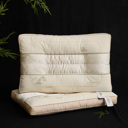 自然醒国风棉麻舒适枕全棉中式竹子枕头护颈椎助睡眠健康枕芯头亚麻枕芯XK 商品图9