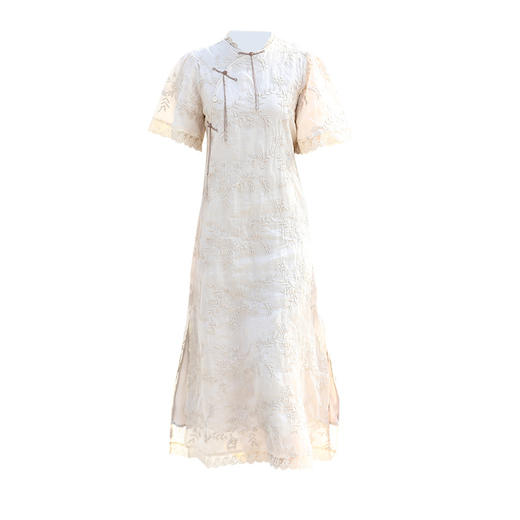 WY25222025新款新中式文艺国风少女复古刺绣改良旗袍连衣裙东南亚 商品图4