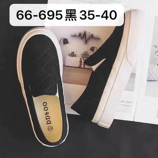 【HF】无忧购“特惠福利”日系百搭魔术贴厚底大头学生帆布鞋女66-118/66-695(截单后7天发货) 商品图6