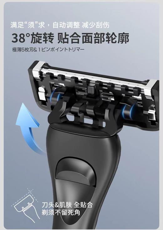 日本制 关川作 手动剃须刀不锈钢+TPR+PP材质 商品图5