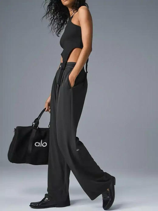 Alo yoga春夏款腿标梭织阔腿裤 商品图2
