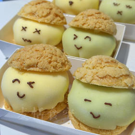 泡芙雪媚娘（约12点做好）芒果和抹茶生巧口味