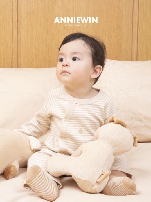 ANNIEWIN棉绿香格里【有机彩棉】狗狗表情插肩连体衣（66、73、80尺码可选） 商品图2