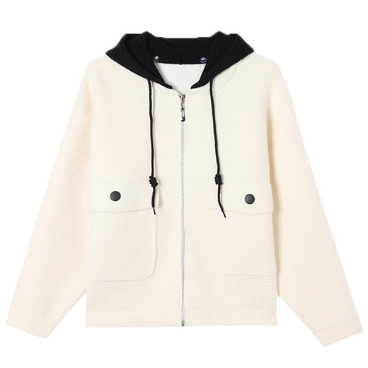 CC-XFY-2506小个子短外套女2025秋新款开衫可拆卸帽休闲珍珠绒棒球服上衣春秋 商品图4